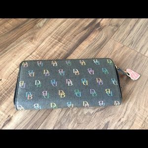 Dooney & Bourke multi color full size zip wallet
